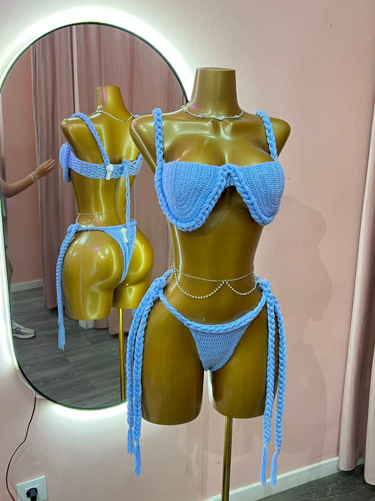 Bikini Crochet Azul