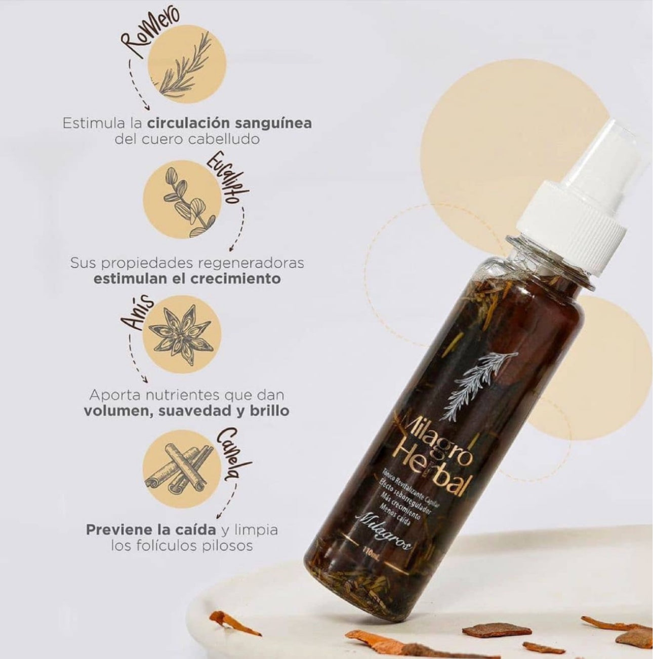 Tónico Capilar Herbal Milagros