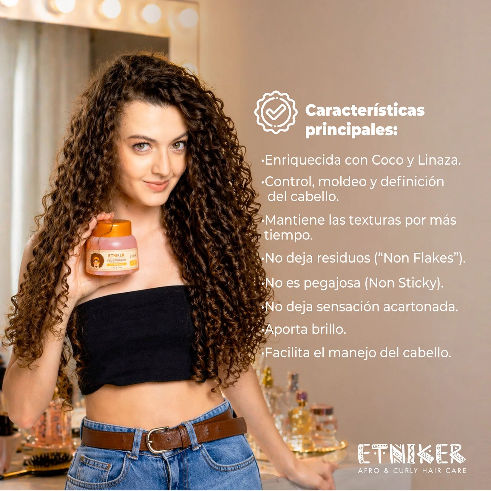 Gel Definidor de rizos ETNIKER
