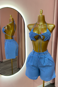 Top Crochet Estrellita Azul